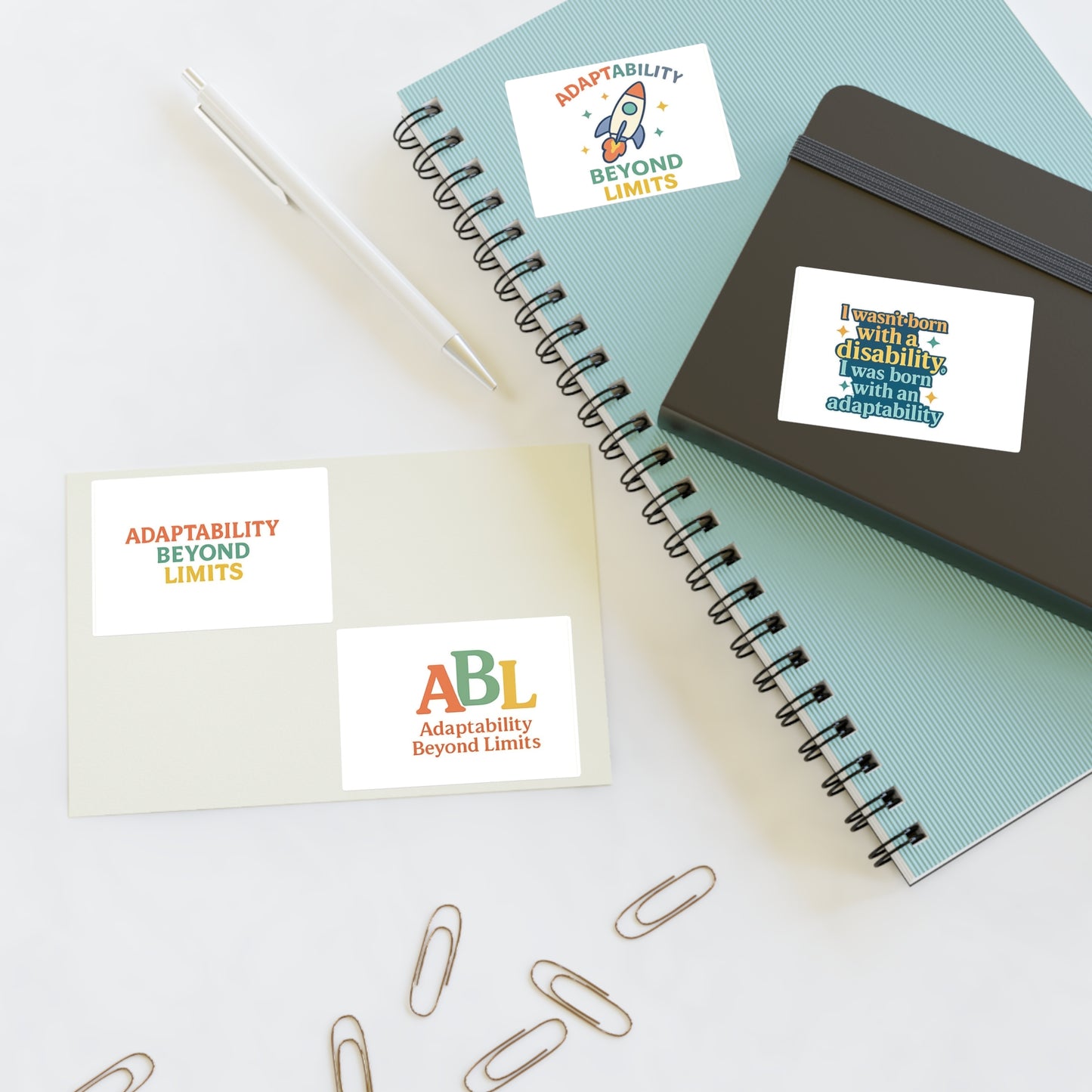 Adaptability Beyond Limits Sticker Sheet | Disability Pride Designs